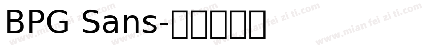 BPG Sans字体转换
